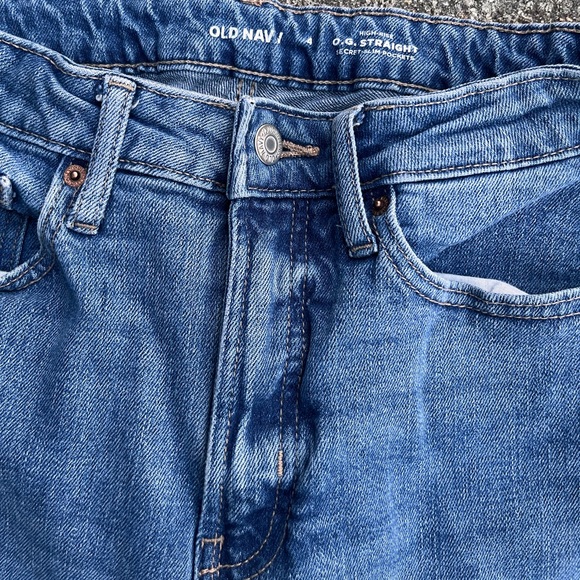 Old Navy Women 4 Jean High-Rise Straight OG Loose Secret Smooth Pocket Blue Wash - Picture 4 of 8